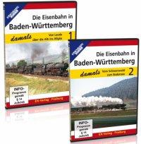 Die Eisenbahn in Baden-Würrtemberg damals, Teil 1+2 im Paket, 2 DVD-Video